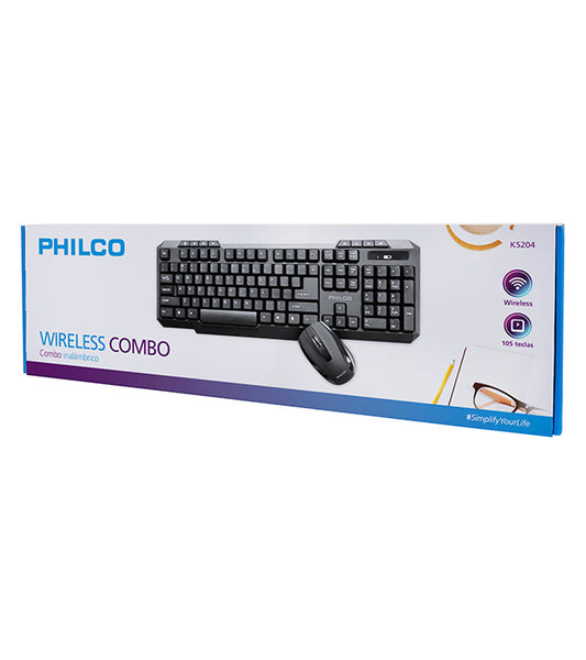 Combo Teclado + Mouse Inalámbrico Philco 1200 Dpi Blanco SPT6314 (Espa –  G-Games