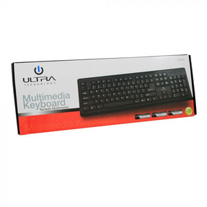 Teclado Standard ULTRA K100U, USB Wired, Black