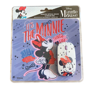 Kit MousePad y Mouse Inalámbrico Disney Minnie Versión 1