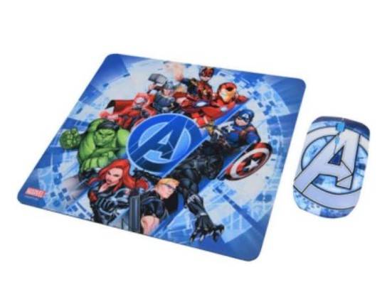 Kit MousePad + Mouse Inalámbrico Disney Marvel Avengers 2