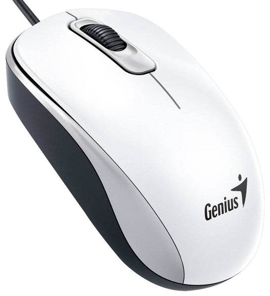 Mouse Genius DX-110, USB, Óptico, 3 botones, Ambidiestro, Blanco