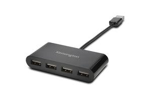 Hub USB Kensington Pockethub Mini 2.0, 4 Puertos USB, Negro