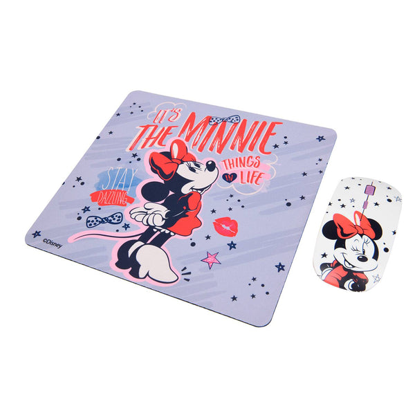 Kit MousePad y Mouse Inalámbrico Disney Minnie Versión 1