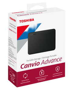 Disco Portátil Toshiba Canvio Advance, 2TB, USB 3.0, Velocidad de Transferencia 5GB/s, Rojo