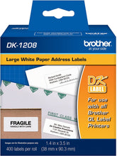 Cargar imagen en el visor de la galería, Etiquetas DK 1208 Brother Precortadas 38mm X 90.3mm