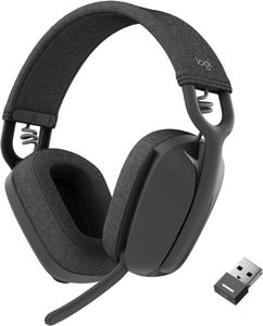 Audífonos Inalámbricos Logitech Zone Vibe 125, Over - Ear, Wireless Bluetooth y Dongle USB, Negro