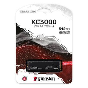 Unidad de Estado Sólido Kingston KC3000, 512GB, PCIe 4.0 NVMe M.2, 7000MB/s