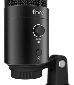 Micrófono de Condensador Fifine K683B Streaming, Filtro POP, USB-C/USB