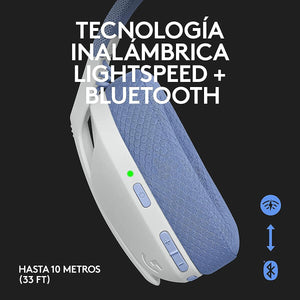 Audífono Gamer Logitech G435 Lightspeed Bluetooth Blue, compatible con PC, PS4, PS5, Móvil
