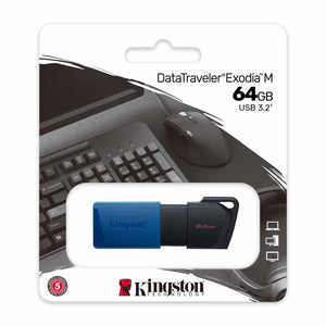 PENDRIVE DATA TRAVELER EXODIA 3.2 - 64GB DTXM/64GB