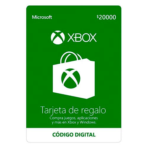 Código Digital Xbox Live $20.000 (Producto Digital)