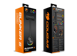 Bungee para Mouse Cougar Bunker S, Luces RGB, Hub, Color Negro