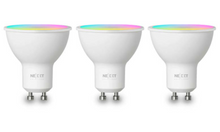 Cargar imagen en el visor de la galería, Set de 3 Ampolletas Nexxt GU10 LED inteligentes Wi-Fi Multicolor 4W 400lm