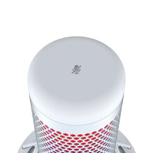 Micrófono Profesional Gamer HyperX QuadCast S RGB, Montura Antivibración, Tres Condensadores, Blanco