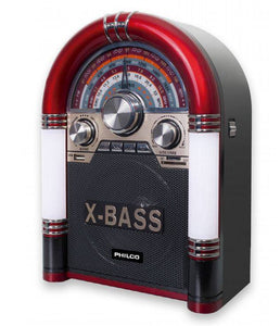 Radio Vintage BT Philco VW452, Bluetooth, Black/White/Red