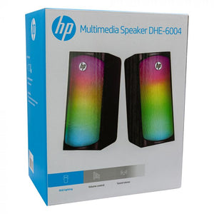 Parlantes para Computador HP DHE-6004, RGB, Bluetooth, Negro