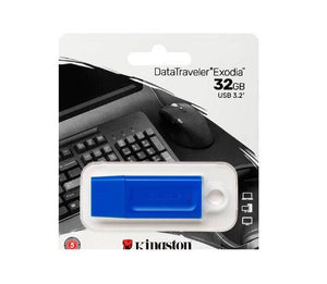 Pendrive Kingston Exodia, 32GB, USB 3.2 Gen 1, Azul