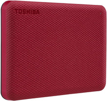 Cargar imagen en el visor de la galería, Disco Portátil Toshiba Canvio Advance, 2TB, USB 3.0, Velocidad de Transferencia 5GB/s, Rojo