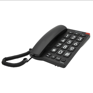 Telefono de Red Fija Para Adulto Mayor Philco, Números Grandes, Negro