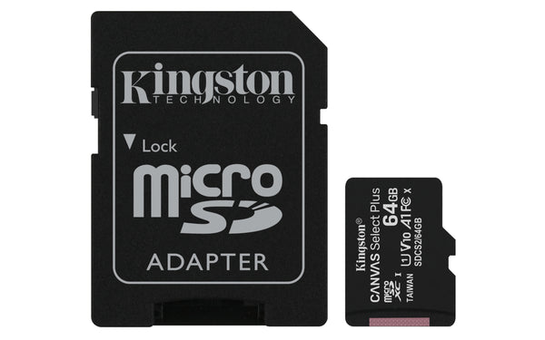 MEMORIA KINGSTON MICROSD C/ADAPT SELECT PLUS 64 GB