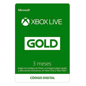 Suscripción Gold  Xbox Live 3 meses (Producto Digital)