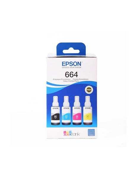 Pack de 4 tintas Epson T644 Negro + Colores