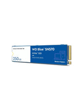 Cargar imagen en el visor de la galería, Unidad de Estado Sólido WD Blue SN570, 250GB, NVMe M.2, Lectura 3300 MB/s Escritura 1200MB/s