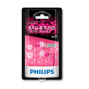 Audífonos Manos Libres Philips SHE3595, In-Ear, Graves Dinámicos, Micrófono Integrado, Rosado